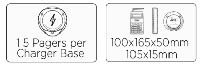 Wireless Paging System G7 Pager System Dimension